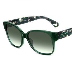 Kate Spade Trulee Sunglasses. Green, Square Frames, UV400.